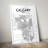 « calgary city map », reproduction d’impression sur affiche en tons-31734200
