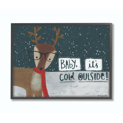 «Baby Its Cold dehors Deer», peinture