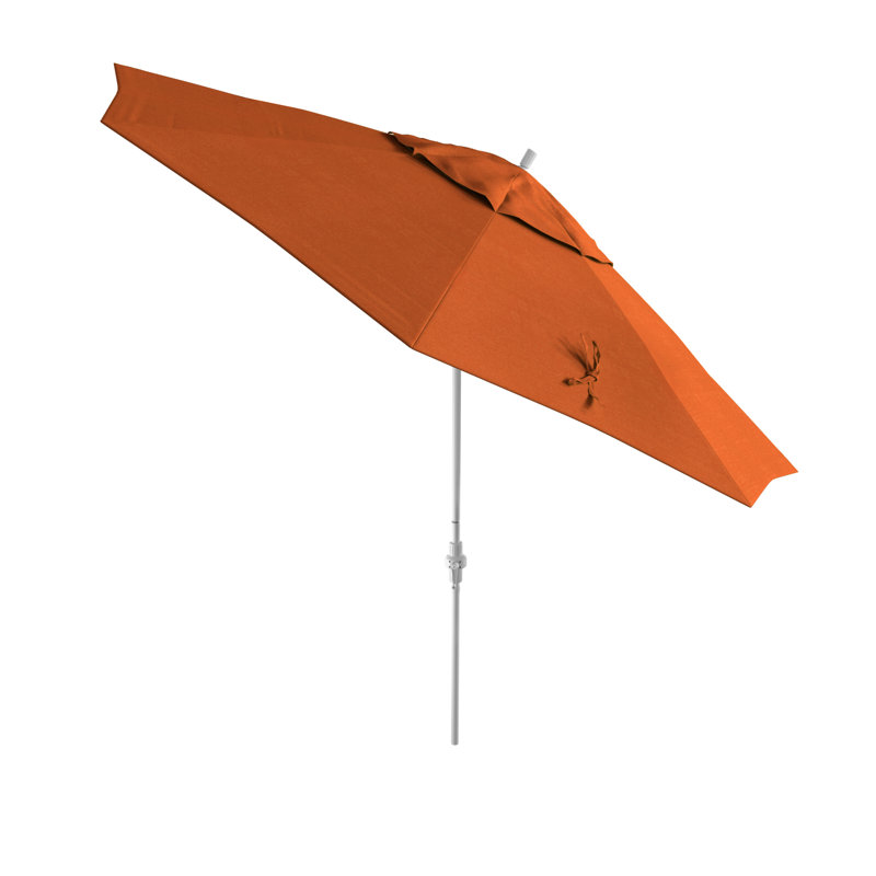 Parasol de patio blanc mat 11 pi., Orange