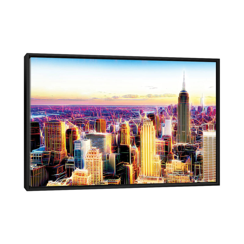 «Sublimation II», impression sur toile, H 18 po x l 26 po x P 1,5 po, Toile avec cadre noir, Pas de tapis
