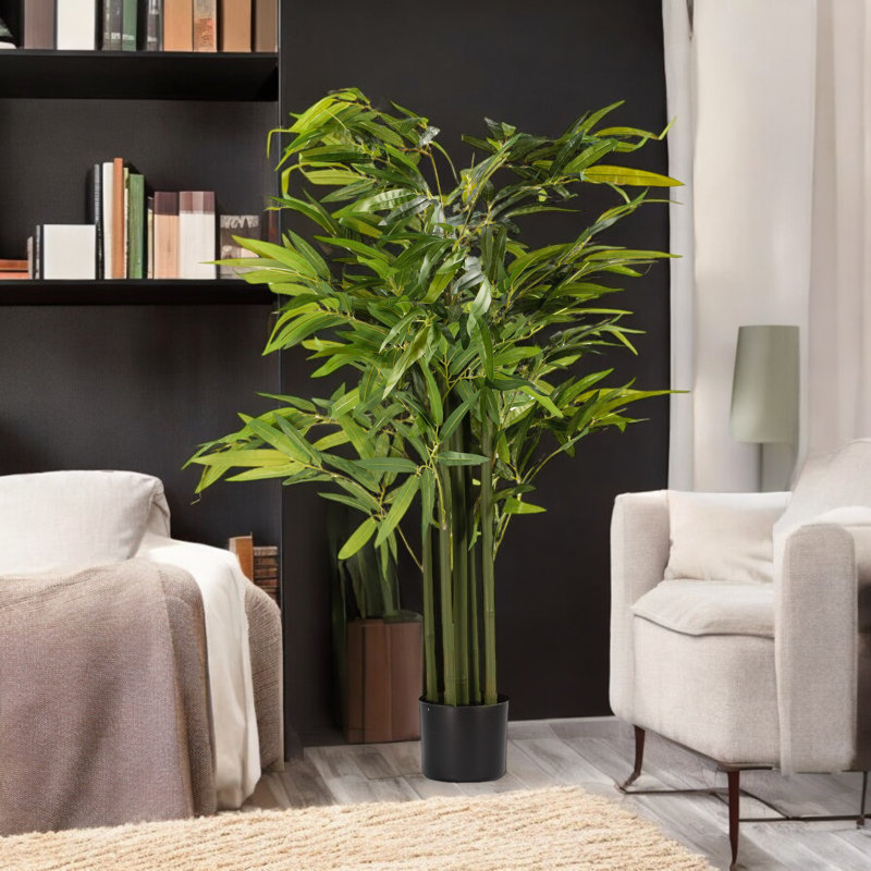 Artificial Bamboo Tree In Nursery Pot, 48" H x 24" W x 24" D