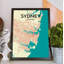 Sydney City Map - impression d'art graphique-31736729