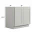 Armoire de cuisine Modern Shaker, cadre en bouleau massif et boîte en contreplaqué, glissières et charnières à fermeture en douceur, tailles modulaires pour une disposition personnalisée (12 po à 36 po)-136161603