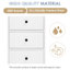 Armoire autoportante blanche avec 3 tiroirs et tablette réglable, pour le rangement de la cuisine de la salle de bain, de la chambre à coucher et de la salle à manger