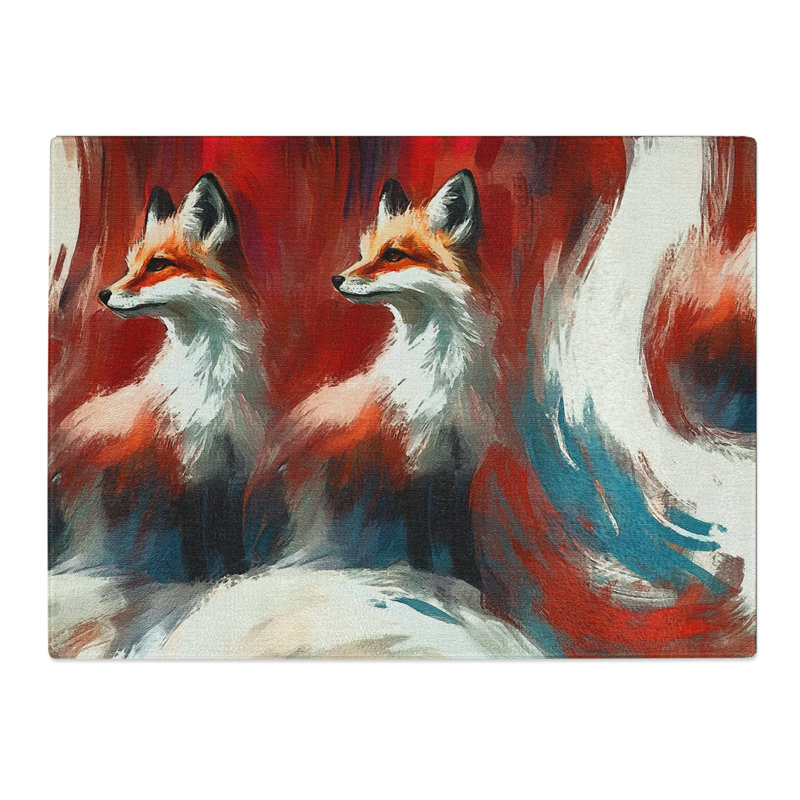 Fox Art Vol.2  Glass Chopping Board