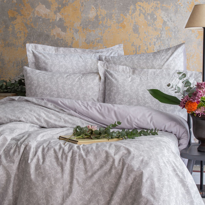 Cotton Duvet Cover with Pillowcases Included, Double - 2 Standard Pillowcases, Blue, Polka Dots