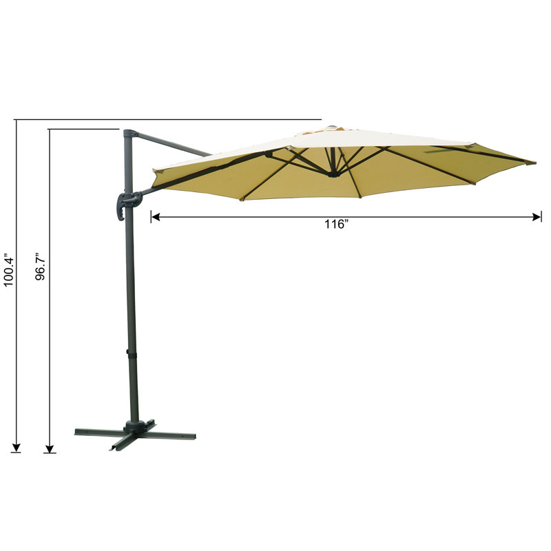 Parasol en porte-à-faux , Beige