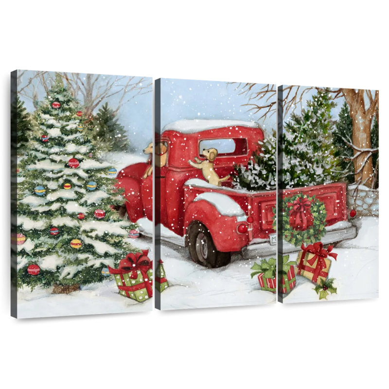 Red Truck, 36" H x 57" W