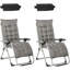 Snaresbrook Reclining Zero Gravity Chair Folding Metal Frame 2pcs Dark Grey