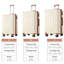 Ensemble de 3 valises extensibles à coque rigide en ABS avec double pivot, ensemble de bagages avec serrure TSA (20/24/28 pouces)