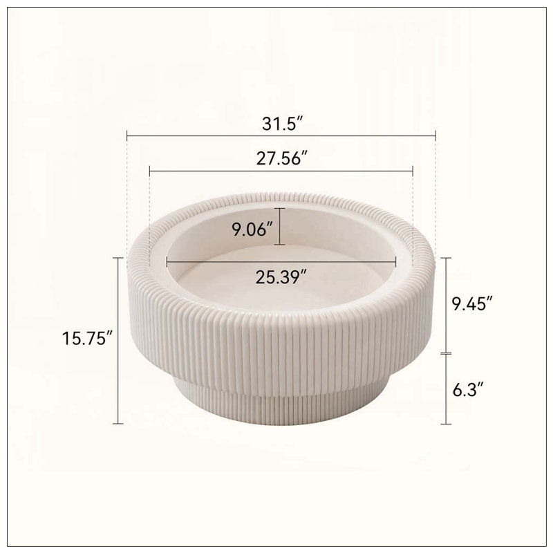 Table basse 31,5 po, White