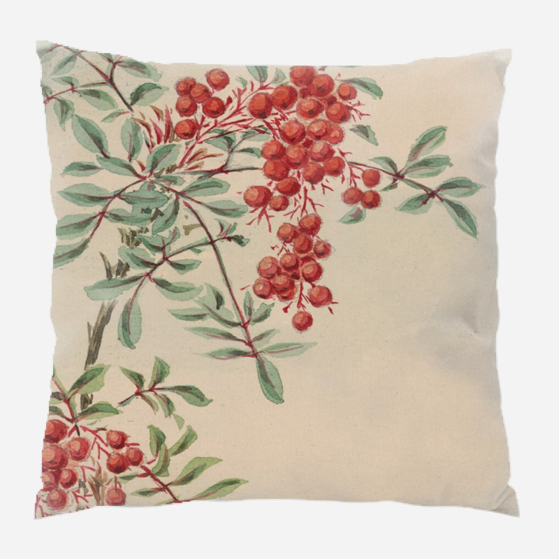 Coussin décoratif aquarelle , Microsuède, Intérieur