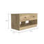 Banc de rangement Hamilton, deux tablettes ouvertes, deux tiroirs --1551730986