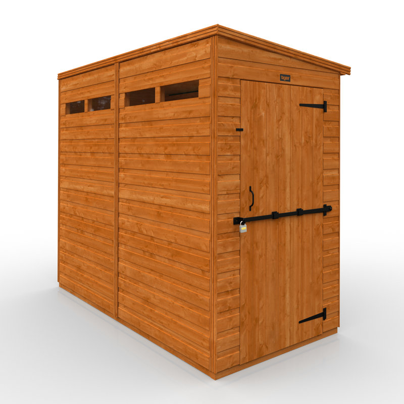 8x4w TigerFlex® Shiplap Pent Security Shed