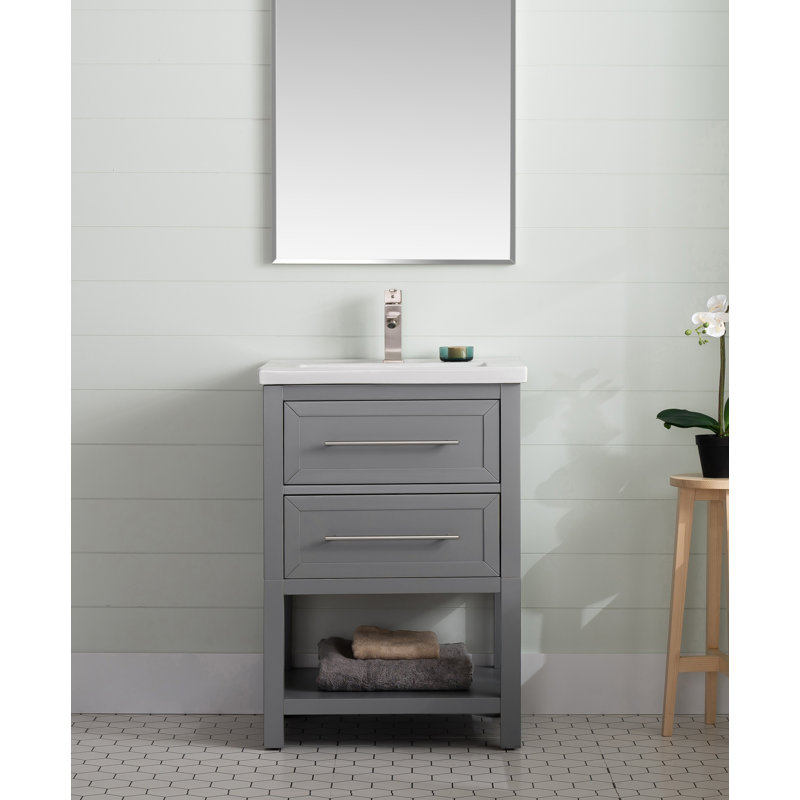 Ensemble de meuble-lavabo simple 24 po Bickley, gris