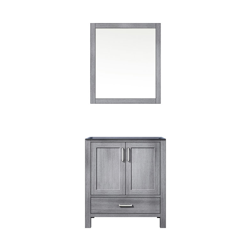 30 po Meuble-lavabo gris vieilli, miroir 28, miroir 28 tiroirs, tablette d'armoire, meuble-lavabo pour salle de bain, armoire intérieure, tiroir et tablette ouverte