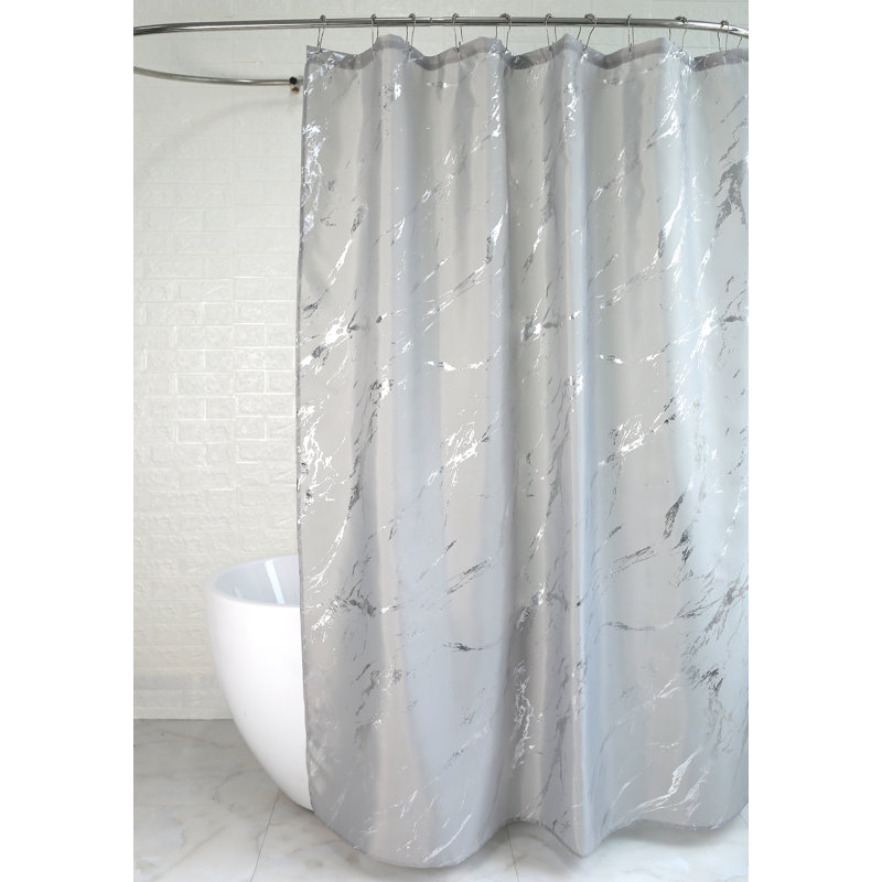 Rideau de douche simple + crochets