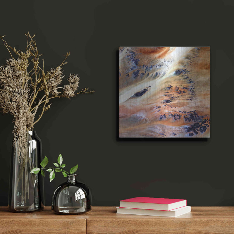 Red Barrel Studio® «Earth as Art: Terkezi Oasis», art mural en métal, H 12 po x l 12 po