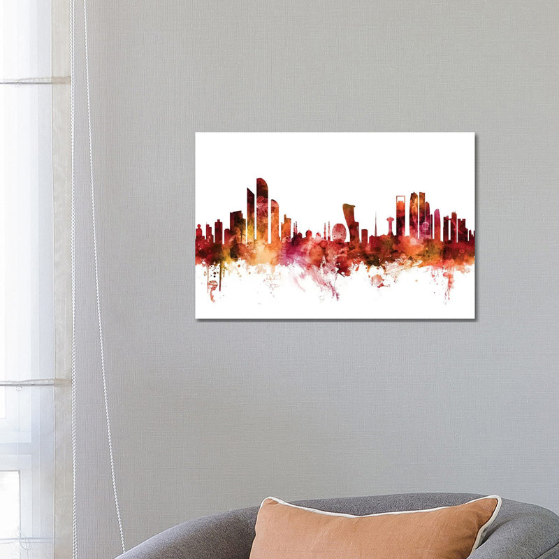 Abu Dhabi, UAE Skyline by Michael Tompsett - Wrapped Canvas Gallery-Wrapped Canvas Giclée