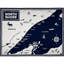 North Shore Map Cotton Throw