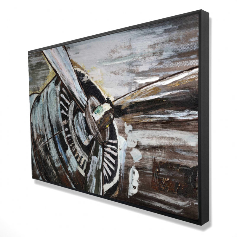 Reproduction d'hélice d'avion sur toile