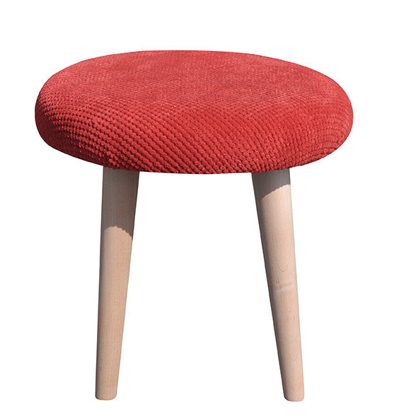Manufactured Wood Accent Stool, Red