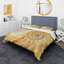 Ensemble de housse de couette moderne jaune en spirale - jaune-66398973