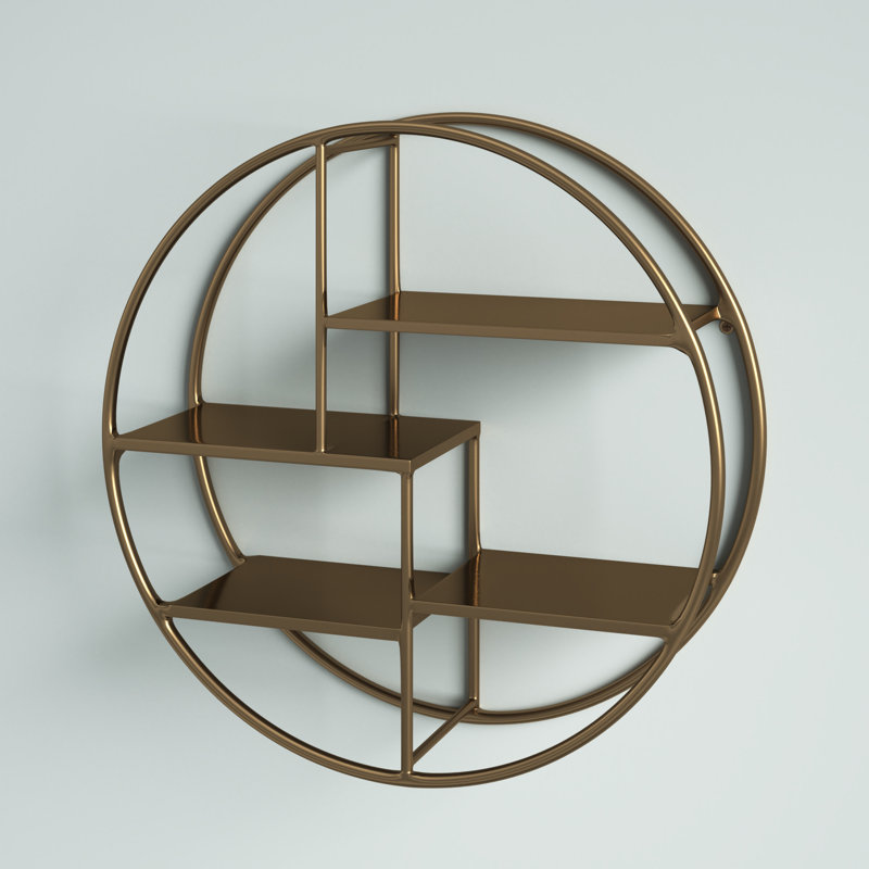 Rachelle 4 Piece Circle Metal Accent Shelf