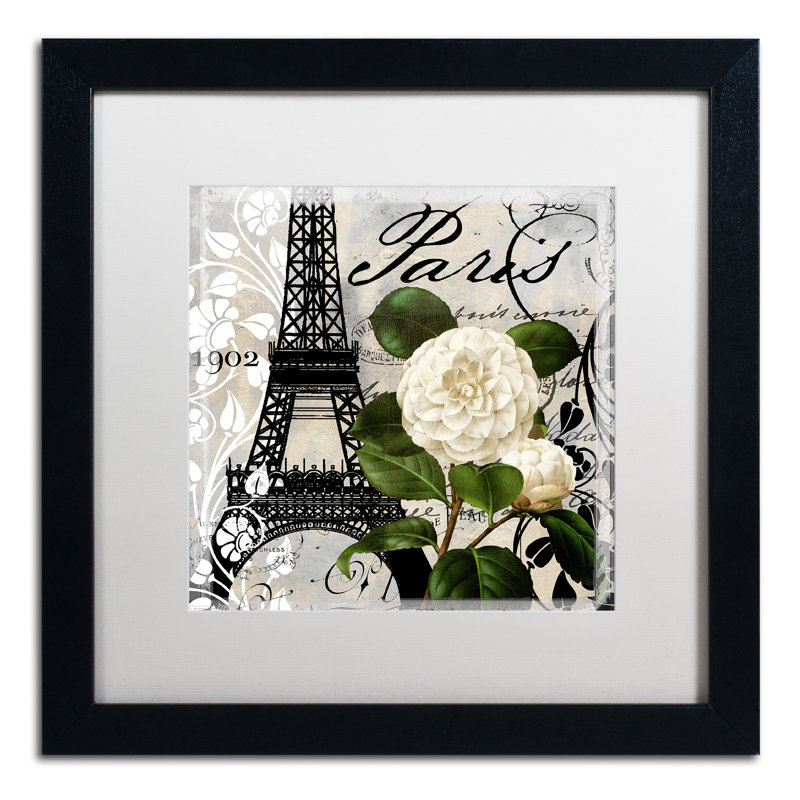 «Paris Blanc I», impression encadrée, H 16 po x l 16 po x P 0,5 po, Blanc