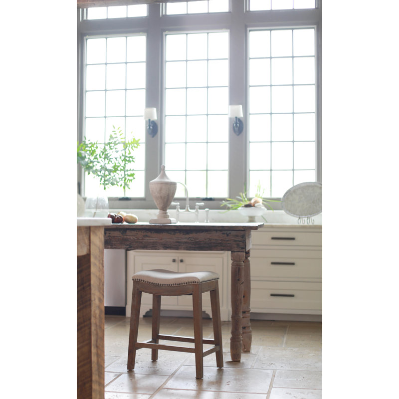 Vivian 24" Bar Stool, Burnished Oak