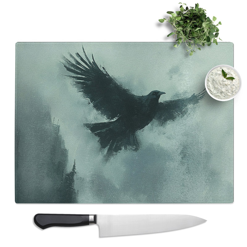 Crow Bird Vol.5  Glass Chopping Board