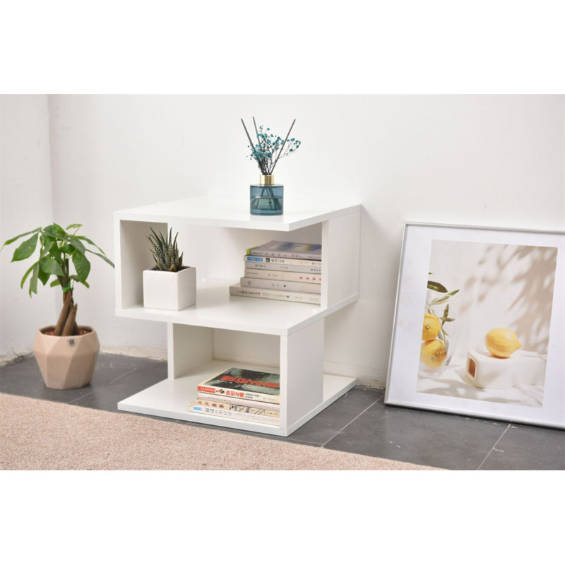 White 2-Layer Simple Household Bookshelf