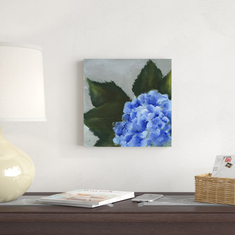 Détail d'hortensia I, H 12 po x l 12 po x P 1,25 po
