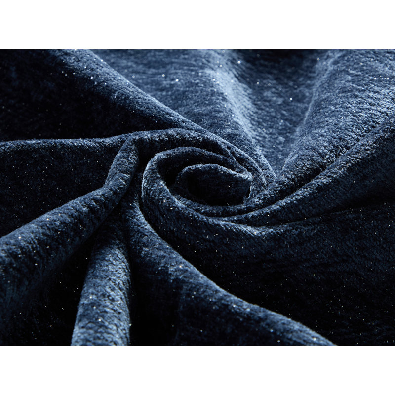 Chaise en chenille avec 2 coussins, Bleu