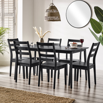 Drea Small Walnut Effect Wooden Dining Table - Traditional Rustic Farmhouse Style