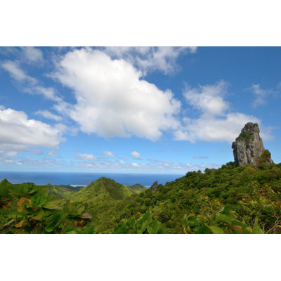 The Needle;Rarotonga - Wrapped Canvas Print
