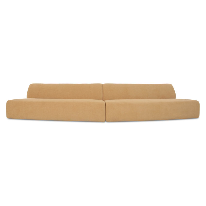 Naomi Modular Sectional, Yellow Polyester