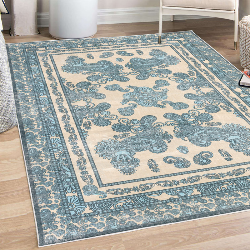 Tapis décoratif Boho, Rectangle 4 pi x 5 pi 5 po