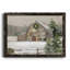 Winter Barn - cadre photo, reproduction d'art sur toile-73821415