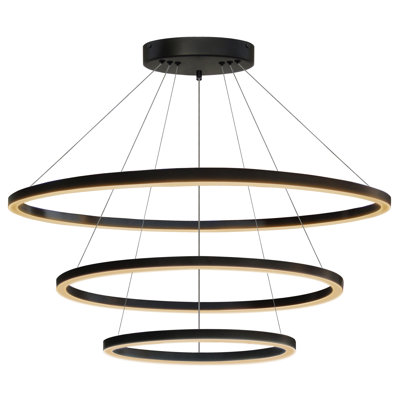 Lohnes 3 - Light Dimmable LED Round / Oval Chandelier