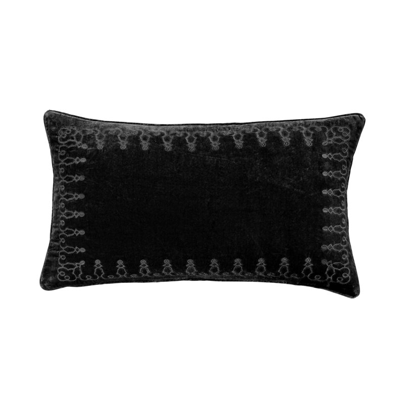 Coussin lombaire 14 po x 24 po Stella, Noir