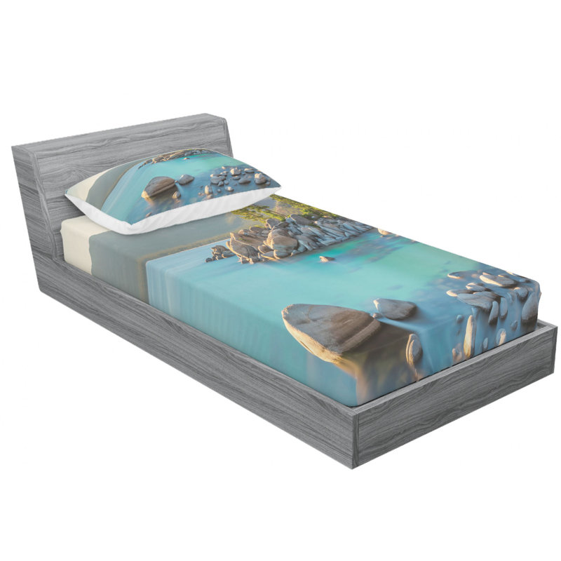 Microfiber Sheet Set, Twin Sheet Set with Fitted Sheet