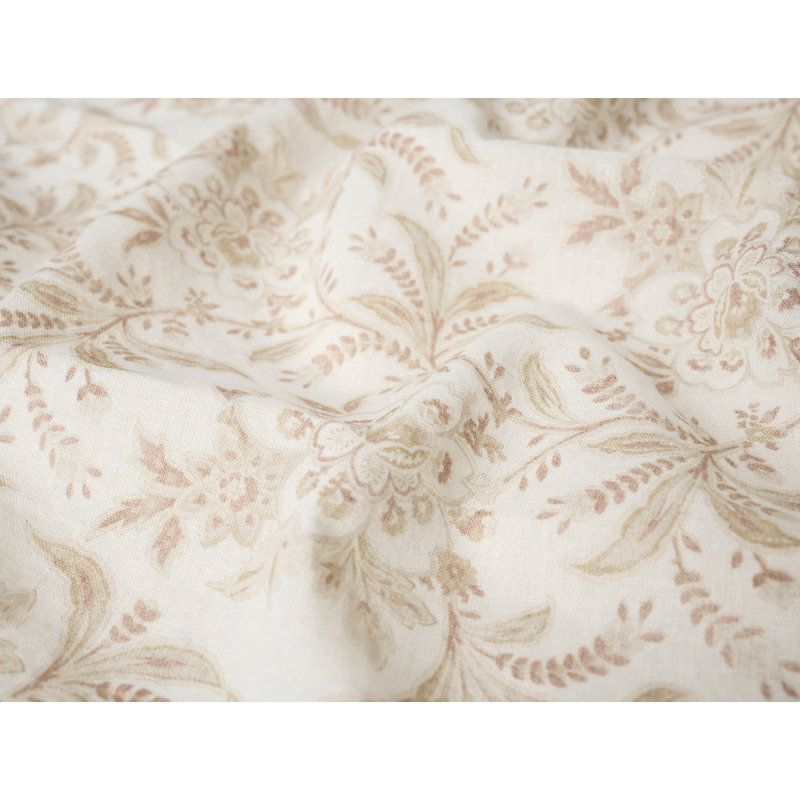 Marguerite Organic Print Napkin Set/4 20"X20", Natural w/ Praline