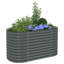 Lit de jardin surélevé Eline, acier gris, conception nervurée, 63 pouces-117524252-117524254
