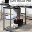 83 po. Bureau d'ordinateur double 83 po. Noir avec grand espace de rangement. Pratique pour le bureau deux. Bureau spacieux