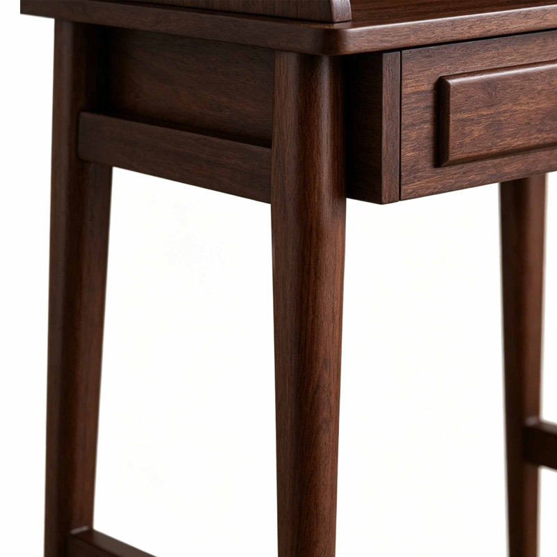 Petite coiffeuse à rangement de style italien, Marron foncé