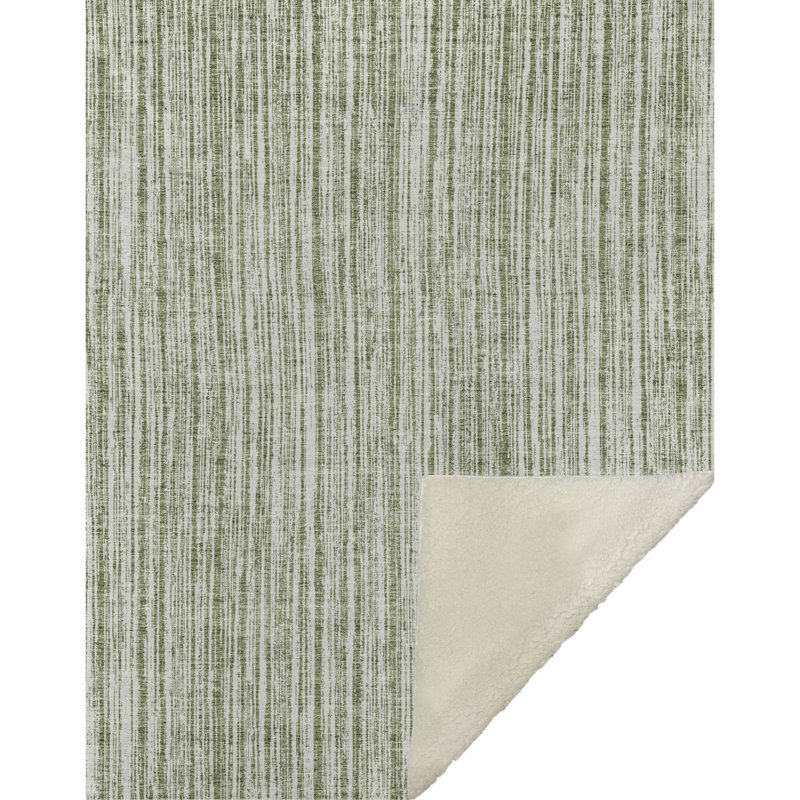 Jeté à rayures Addison Sherpa ASB760, Vert