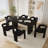 Double Pedestal Dining Set with Chairs-1417079162-1417079164