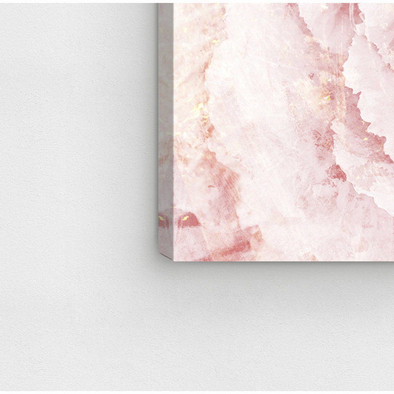 Floral et botanique rosé fleurs d’hiver-impression d’art graphique sur toile tendue, H 36 po x l 54 po, Toile tendue