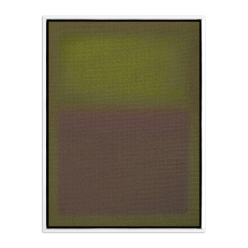 Composition Deep Painting by Charles Stuart, 32" H x 24" W x 2" D, Green, White/Neutral